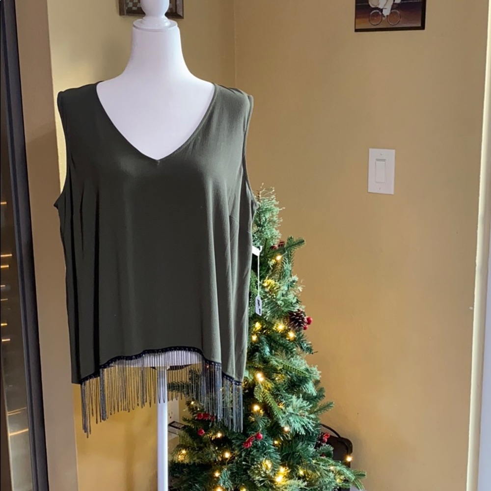 Green vest with Fringe